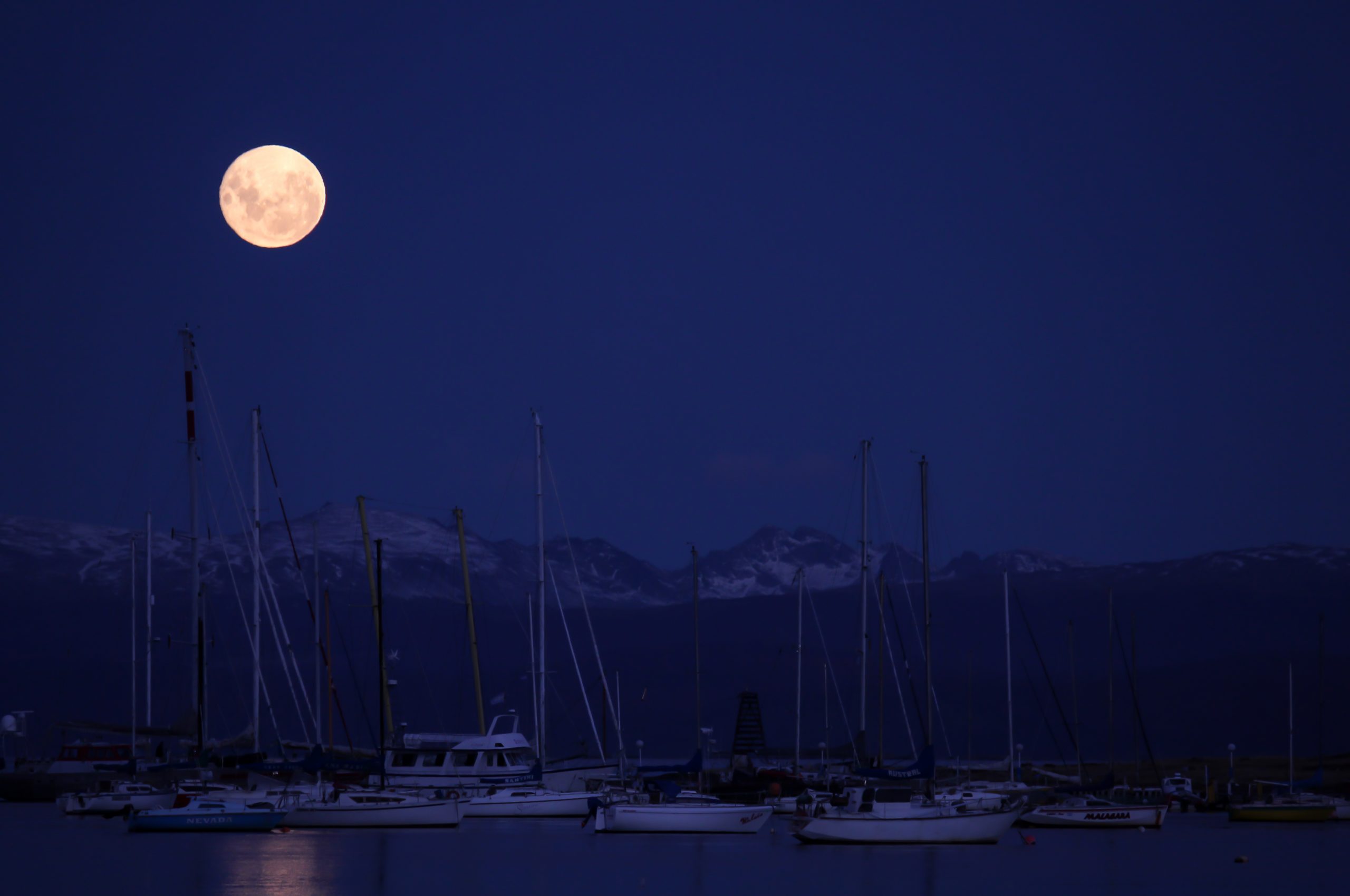 Ushuaia Bay, Tierra del Fuego, Argentina, South America